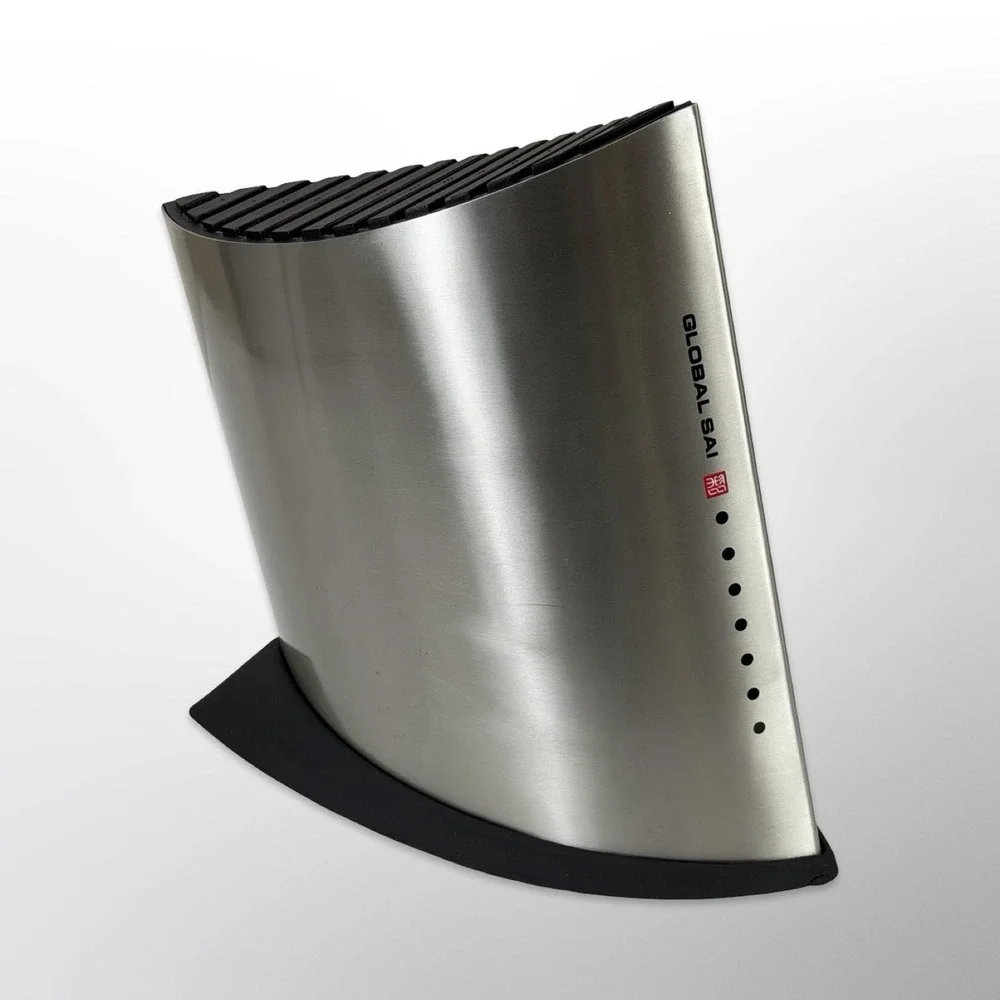 Global SAI 14 Slot Knife Block Stainless Steel Yoshikin Komin Yamada Japan